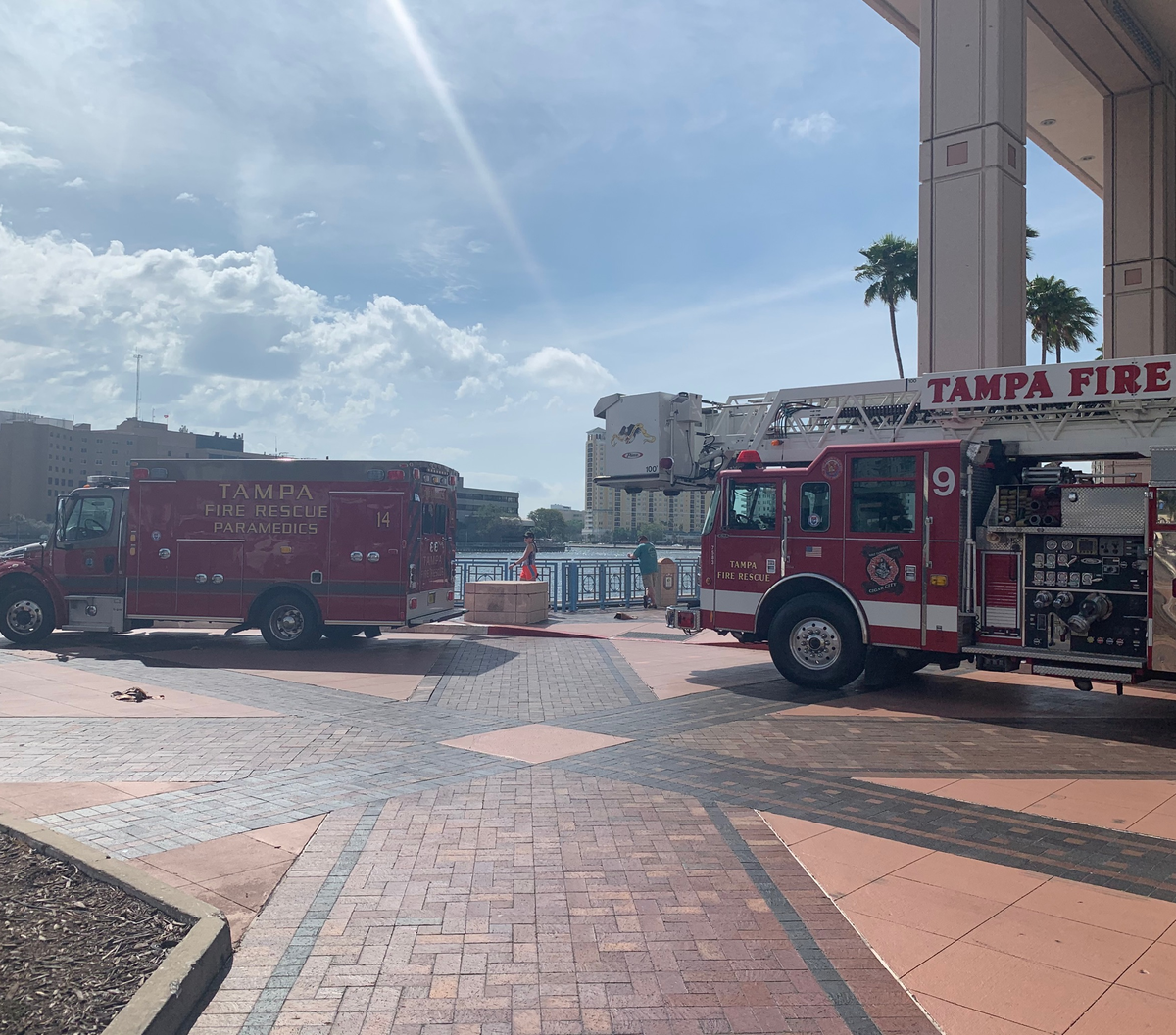 Photo of the Week Tampa FireRescue positioned outside EMS Today